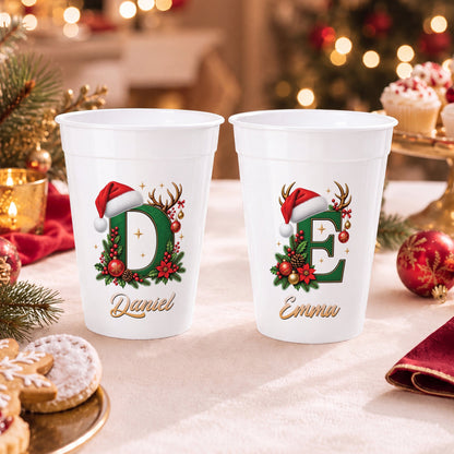 Initial & Name Party Cups - Personalized Gifts for Christmas
