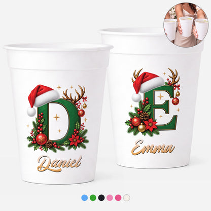 Initial & Name Party Cups - Personalized Gifts for Christmas