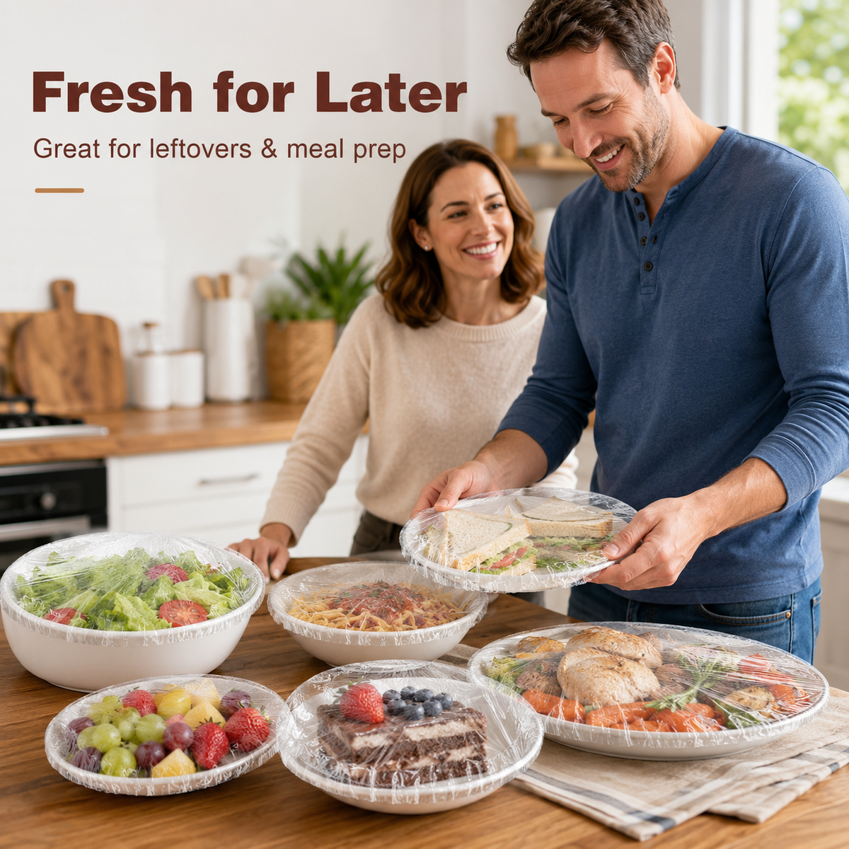 🥳2026 HOT SALE🥳💞50K+ SOLD! 🍽️✨ 50% OFF! Stretch Food Covers – elastic clear seal fits bowls & plates in seconds. Durable PE, reusable & keeps leftovers fresh! 🛡️✅