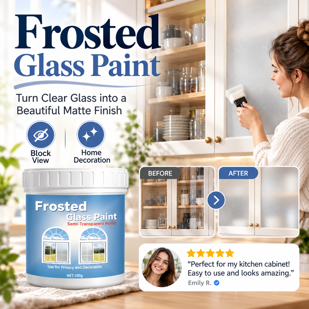 Glass Vase DIY Frosted Paint