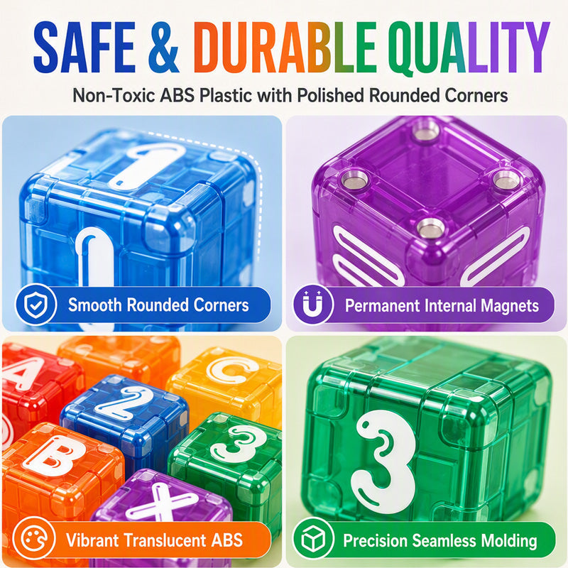 📚 Build Words, Count & Create – 40-Piece Magnetic Alphabet & Number Set. Durable & Easy to Store.