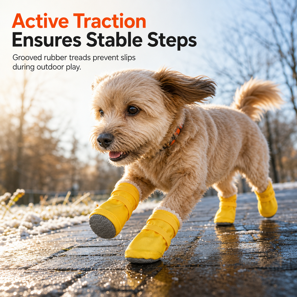 Insulated Dog Boots with Non-Slip Soles – product image