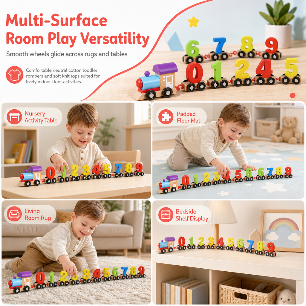 🖤Black Friday Hot Sale 50% OFF♟️Montessori Magnetic Wooden Number Train, Early Learning Counting Toy, Perfect Gift for Toddlers Boys Girls🚂