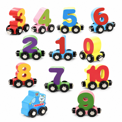 🖤Black Friday Hot Sale 50% OFF♟️Montessori Magnetic Wooden Number Train, Early Learning Counting Toy, Perfect Gift for Toddlers Boys Girls🚂