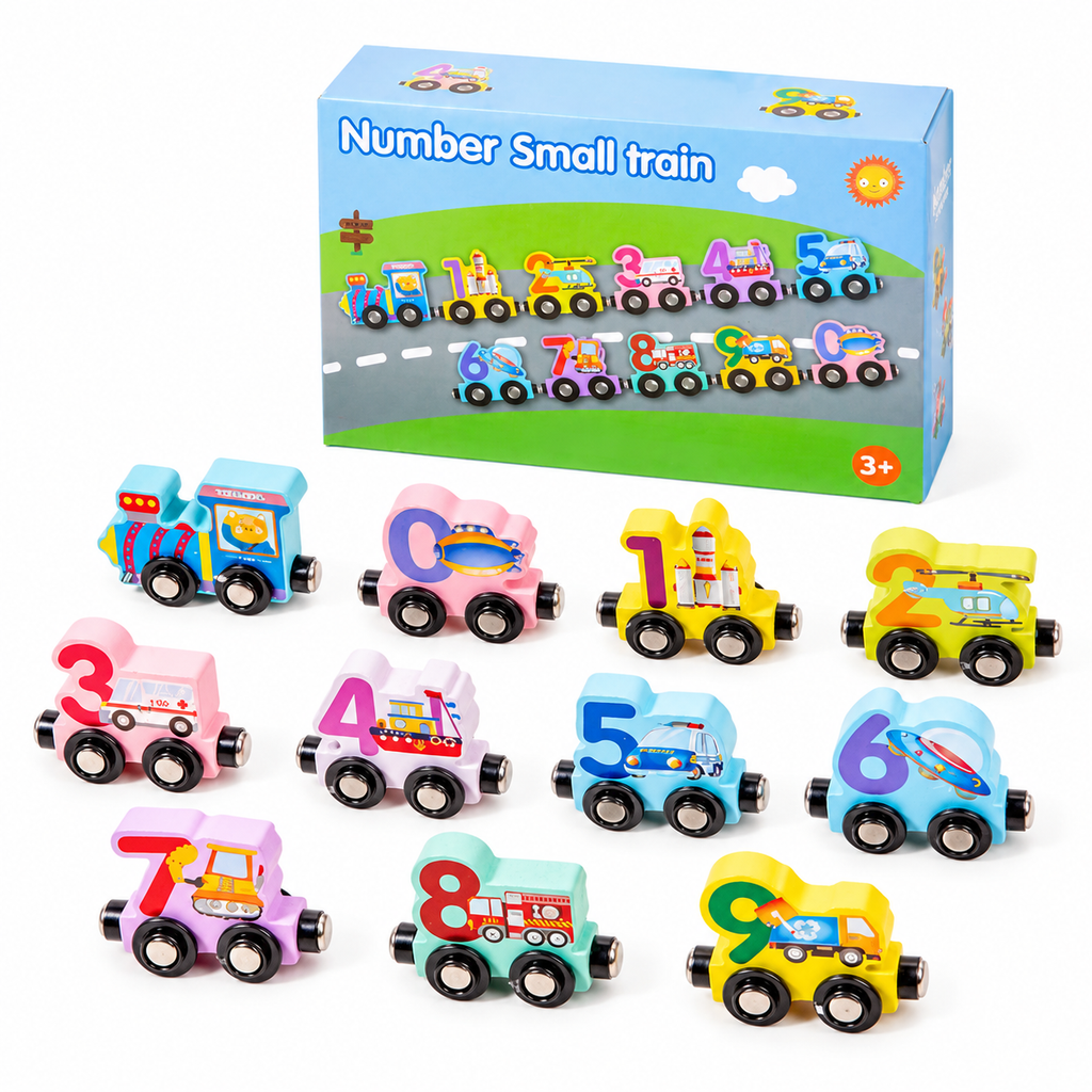 🖤Black Friday Hot Sale 50% OFF♟️Montessori Magnetic Wooden Number Train, Early Learning Counting Toy, Perfect Gift for Toddlers Boys Girls🚂