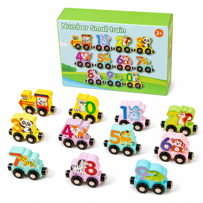 🖤Black Friday Hot Sale 50% OFF♟️Montessori Magnetic Wooden Number Train, Early Learning Counting Toy, Perfect Gift for Toddlers Boys Girls🚂
